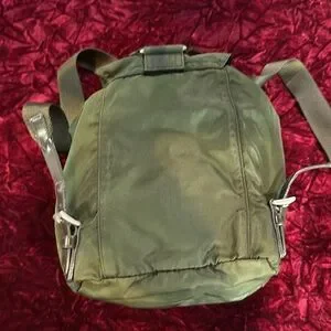 Prada | Bags | Authentic Prada Olive Nylon Backpack With  display picture 3